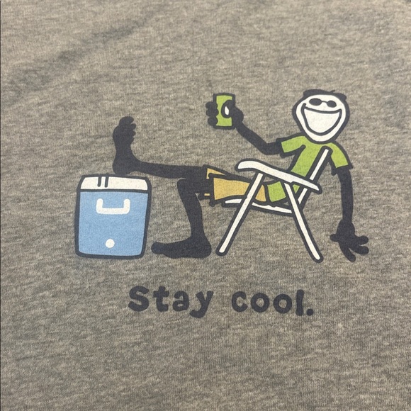 Life Is Good Gray T-Shirt with Graphic - Picture 2 of 3